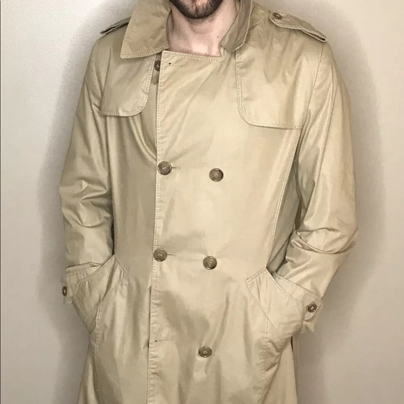 Croydon 🧥 Vintage Sand Trench Coat 🍁 - Picture 1 of 6